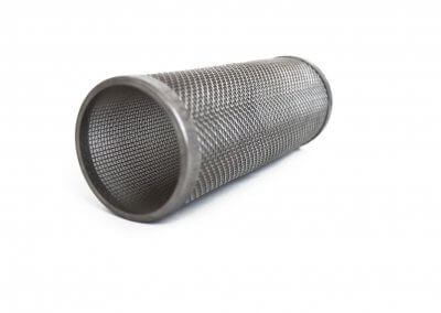 Wire Mesh Cylinder with End Caps