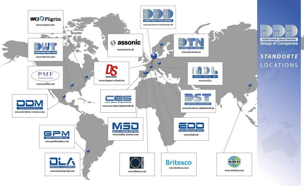 Dorstener Drahtwerke Group of Companies - Dorstener Wire Tech in Houston, Texas is the filtration arm of the Dorstener Drahtwerke Group of companies.