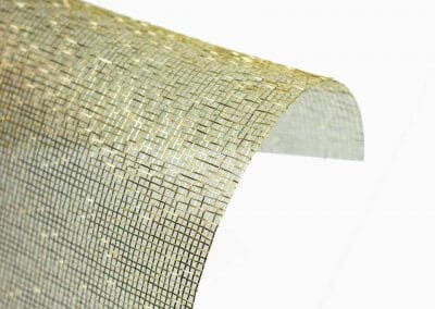 MeshArt Reflect Gold - Architectural fabric made of brass - with fine, drilled flat wires - light, filigree, glittering