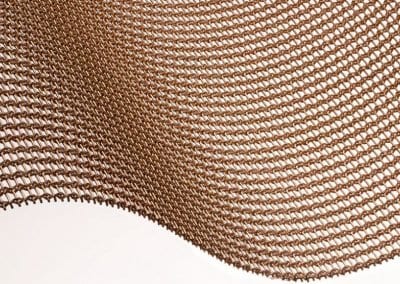 MeshArt FineRopes Bronze - Architectural fabric in bronze - with fine wire strands - fine, dense, noble