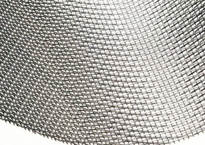 MeshArt Snake Silver - Snake-skin stainless steel architectural mesh – with flat, smooth wires