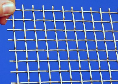 MeshArt SquareLine 12 - Stainless steel wire architectural mesh - with square mesh - straight, open