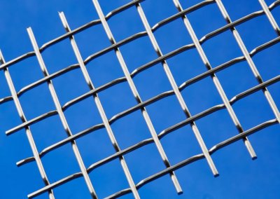 MeshArt SquareLine 20 - Stainless steel wire architectural mesh - with square mesh - straight, open